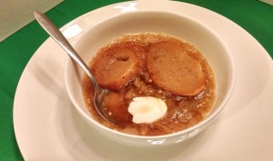 A bowl of French Onion Soup will hit the spot anytime of the season